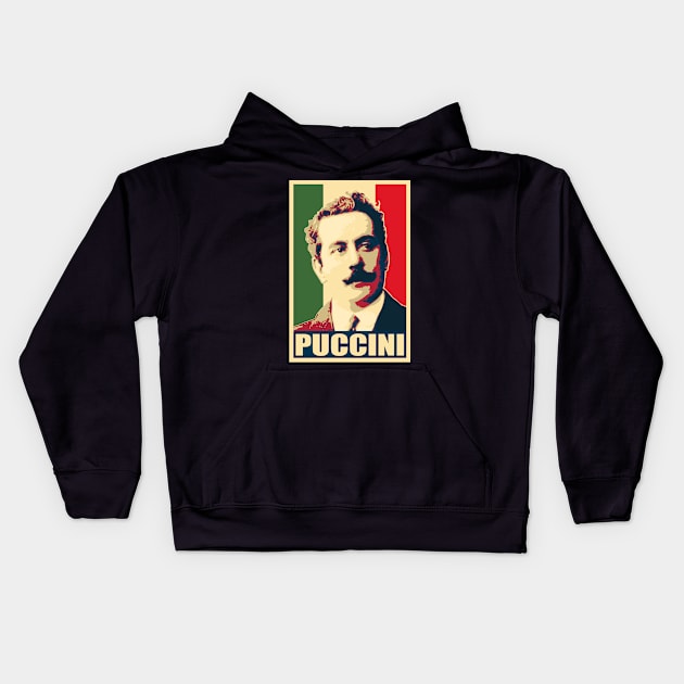 Giacomo Puccini Kids Hoodie by Nerd_art